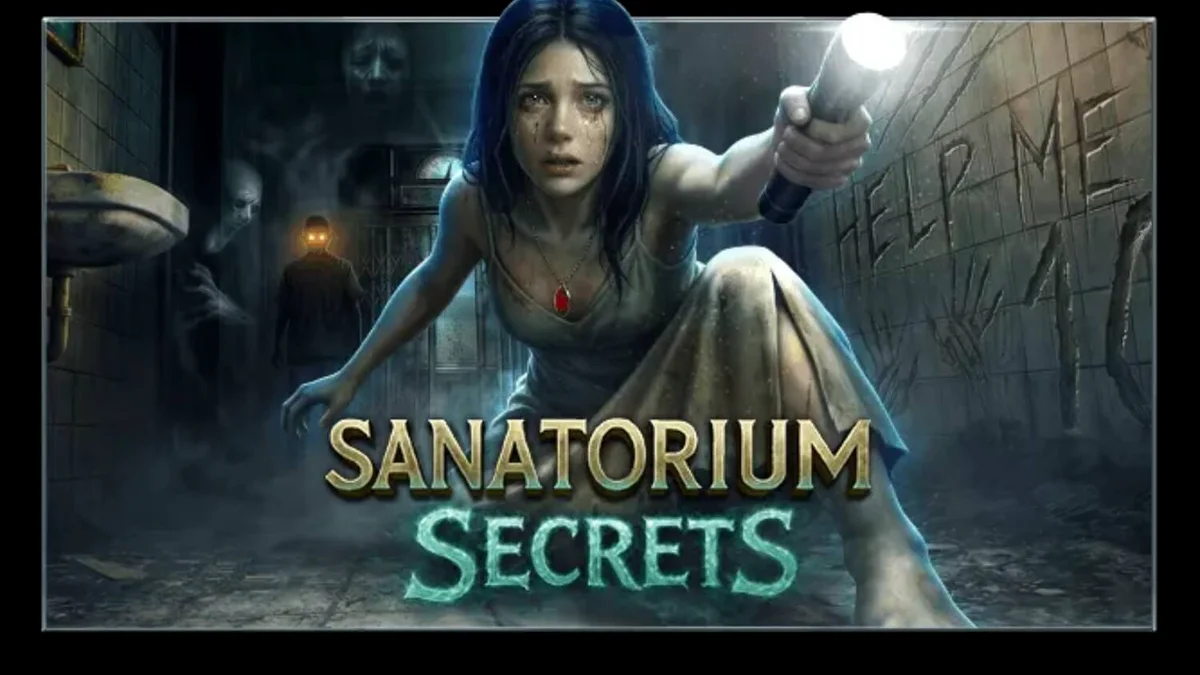 Tampilan visual slot Sanatorium Secrets dengan tema rumah sakit jiwa yang mencekam